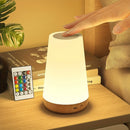 LED 13 Color Changing Night Light Remote Control Touch USB Rechargeable RGB Night Lamp Dimmable Lamp Portable Table Bedside Lamp Wattsspeed