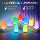 LED 13 Color Changing Night Light Remote Control Touch USB Rechargeable RGB Night Lamp Dimmable Lamp Portable Table Bedside Lamp Wattsspeed