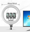 18 Inch Round Lamp Barber Chest Holder Hair Extensions Ring Light Ringlight Wall Mount for Barber Shop Live Streaming Recording Wattsspeed