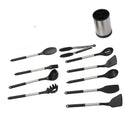 Kitchen Utensils Set Silicone Stainless Steel Handle Non Slip Heat Resistant Cooking Utensils Set for Home Apartments Wattsspeed