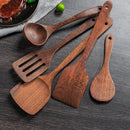 Kitchen Utensils Set Non-Stick  Cookware for Kitchen Wooden Handle Soup spoon spatula Rice spoon shovel Kitchen Accessories Wattsspeed